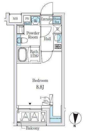ソラシアレジデンス亀戸の物件間取画像